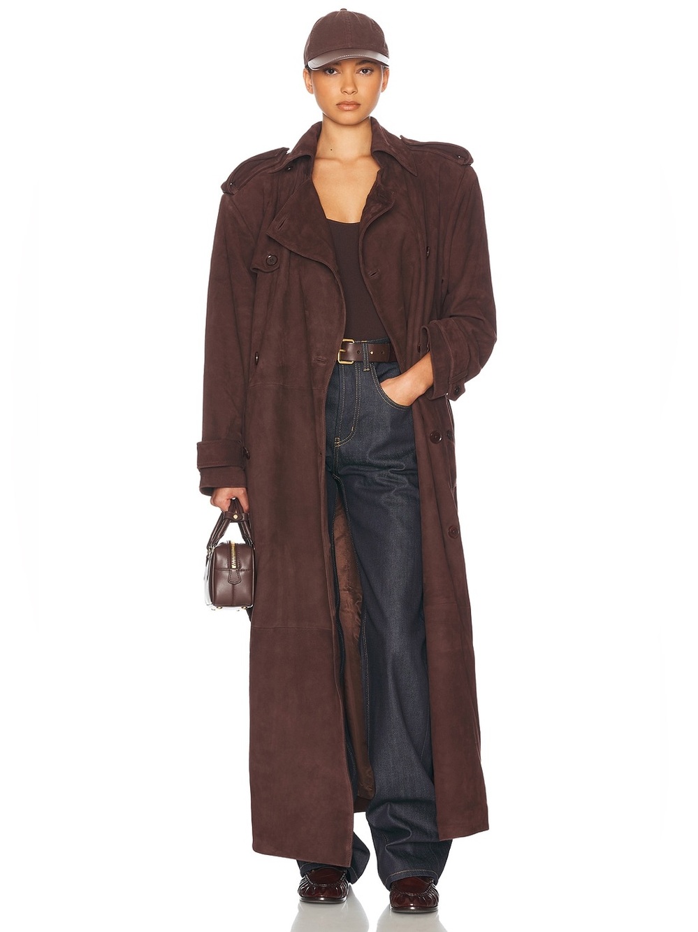 HELSA Suede Trench Coat NWT XS